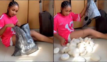 Birthday girl receives sack of ‘fufu’ from father after demanding food tray as…